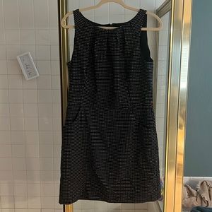 Size 14 polka dot navy pencil dress with pockets.
